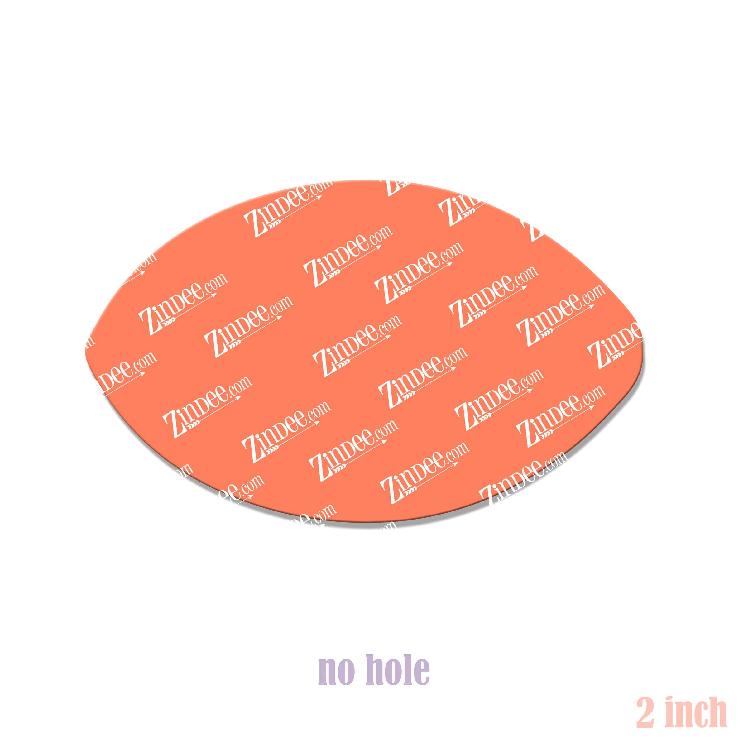 Football 2 inch (lightweight acrylic) NO HOLE