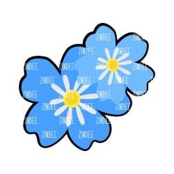 Forget Me Not – Acrylic Keychain Blank (3") | Optional Sticker or UV DTF