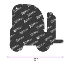 Alternative view of Fork Lift – Acrylic Keychain Blank (3") | Optional Sticker or UV DTF