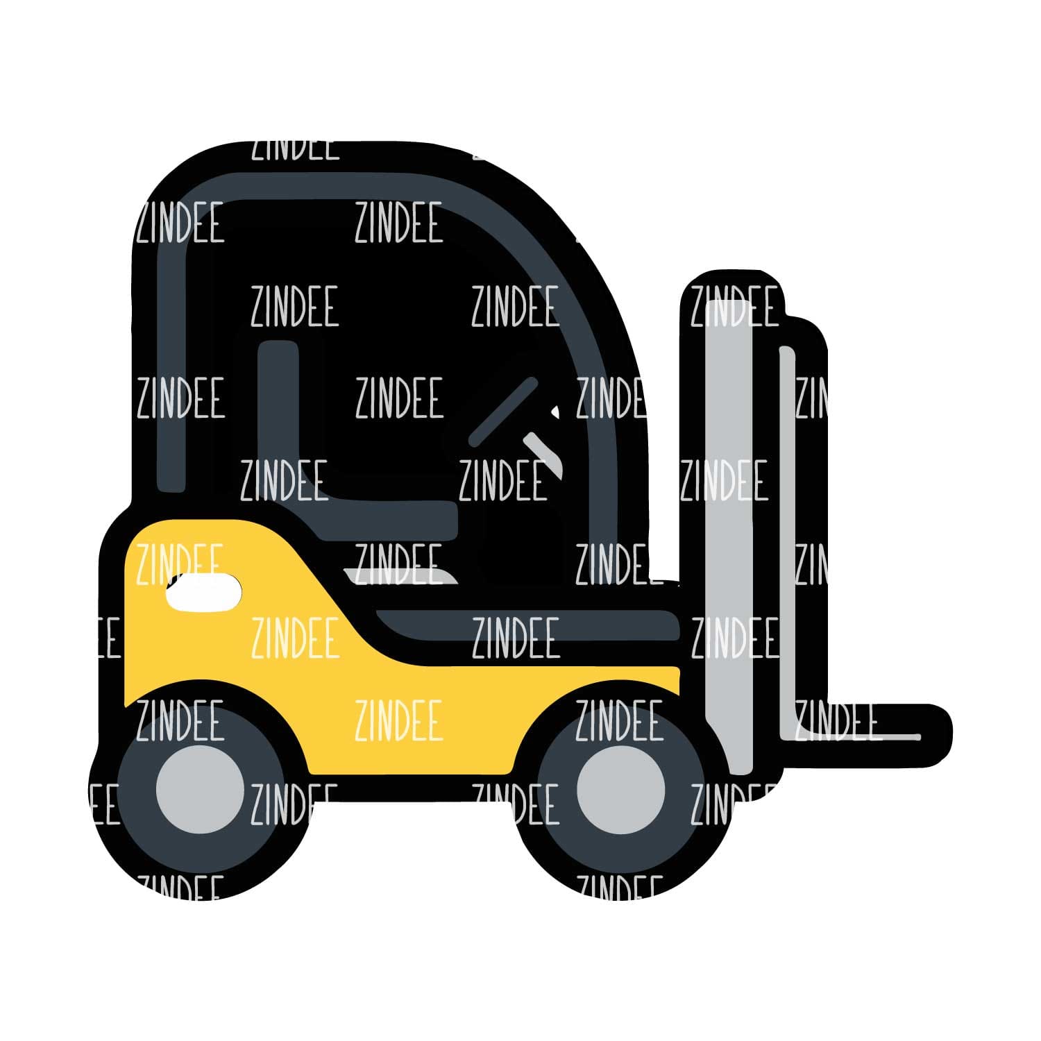Fork Lift Acrylic Blank- Sticker- UV DTF (2 inch) NO HOLE