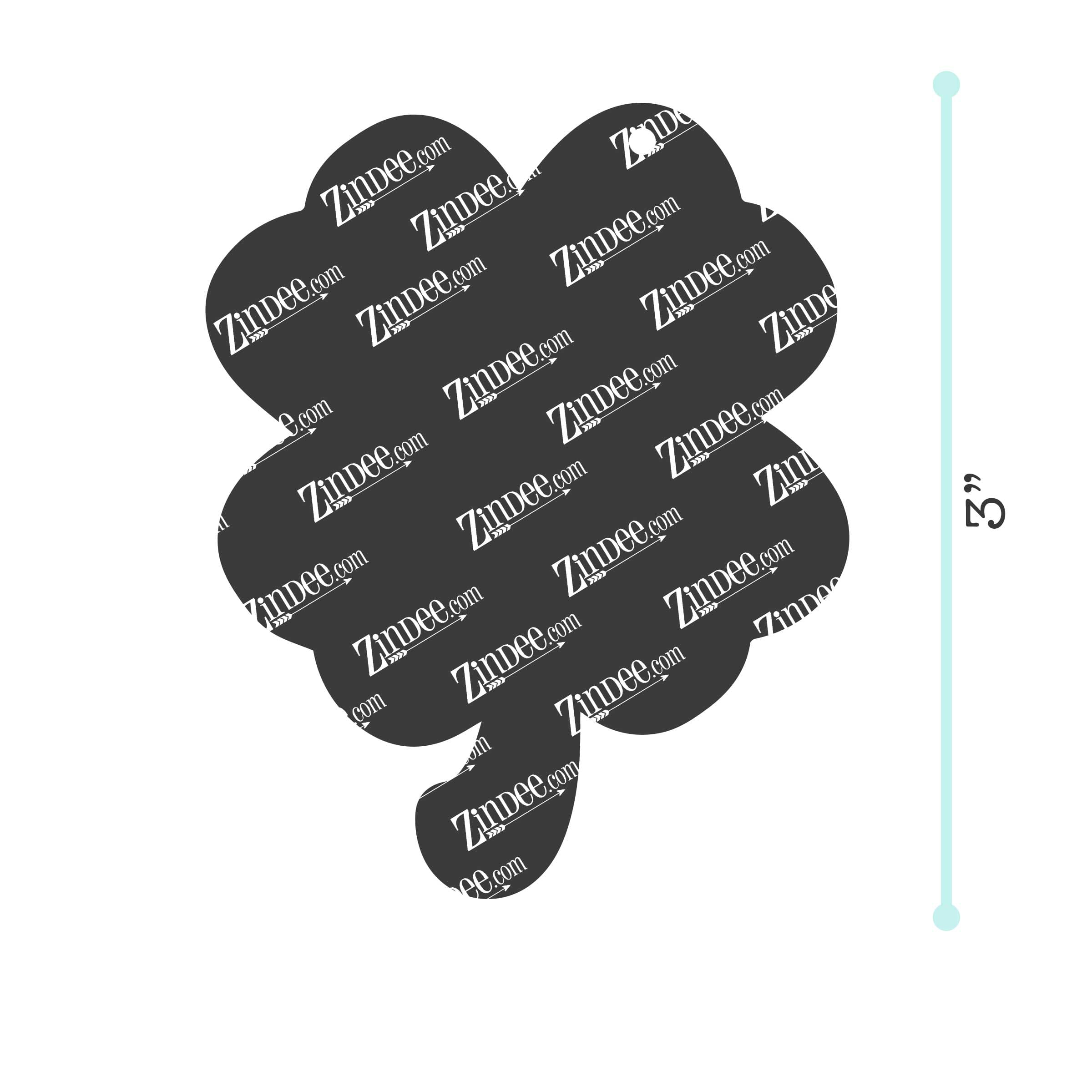 Alternative view of Clover 4 Leaf Acrylic Blank- Sticker- UV DTF (3 inch)