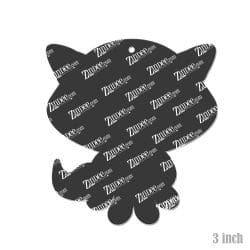 Alternative view of Sitting Fox – Acrylic Keychain Blank (3") | Optional Sticker or UV DTF