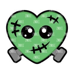 Frankenheart – Acrylic Badge Reel Blank (2") No Hole | Optional Sticker or UV DTF