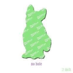 Alternative view of French Bulldog Sitting – Acrylic Badge Reel Blank (2") No Hole | Optional Sticker or UV DTF