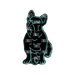 French Bulldog Sitting – Acrylic Keychain Blank (3") | Optional Sticker or UV DTF
