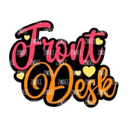 Front Desk – Acrylic Badge Reel Blank (2") No Hole | Optional Sticker or UV DTF