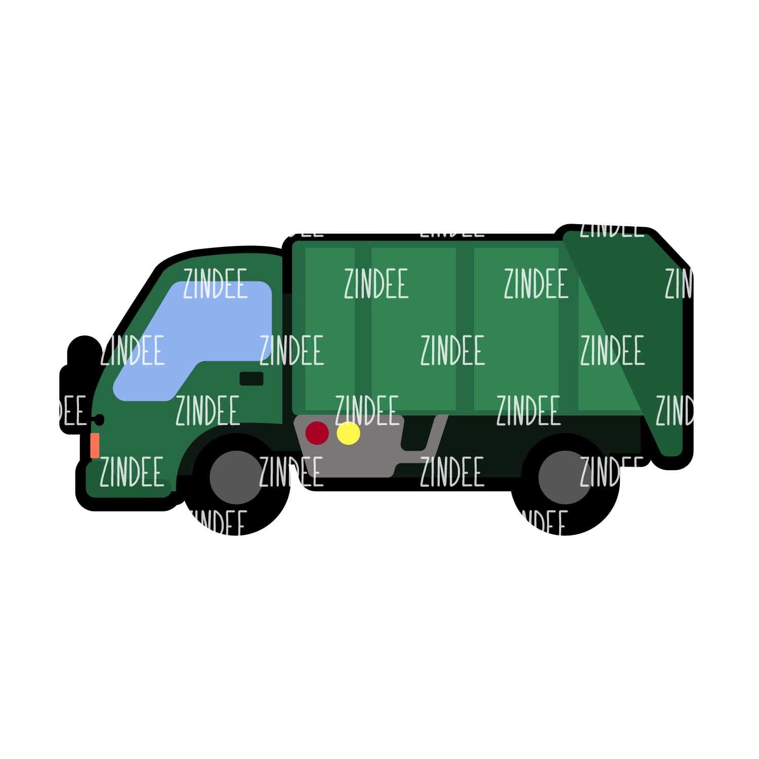 Alternative view of Garbage Truck acrylic blank (3 inch)