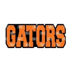 Alternative view of Gators (word) acrylic blank (2 inch) NO HOLE