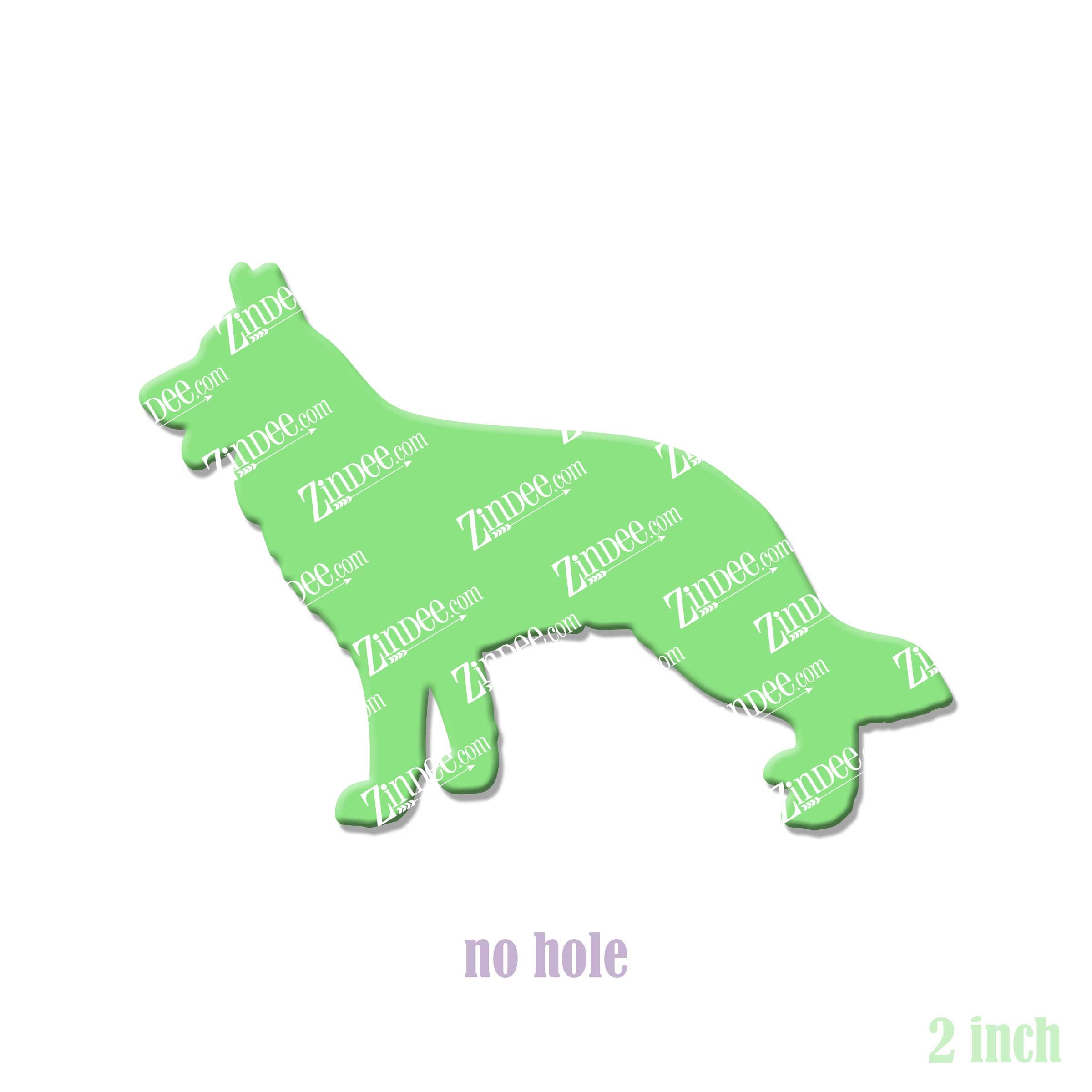 German Shepherd acrylic blank (2 inch) NO HOLE