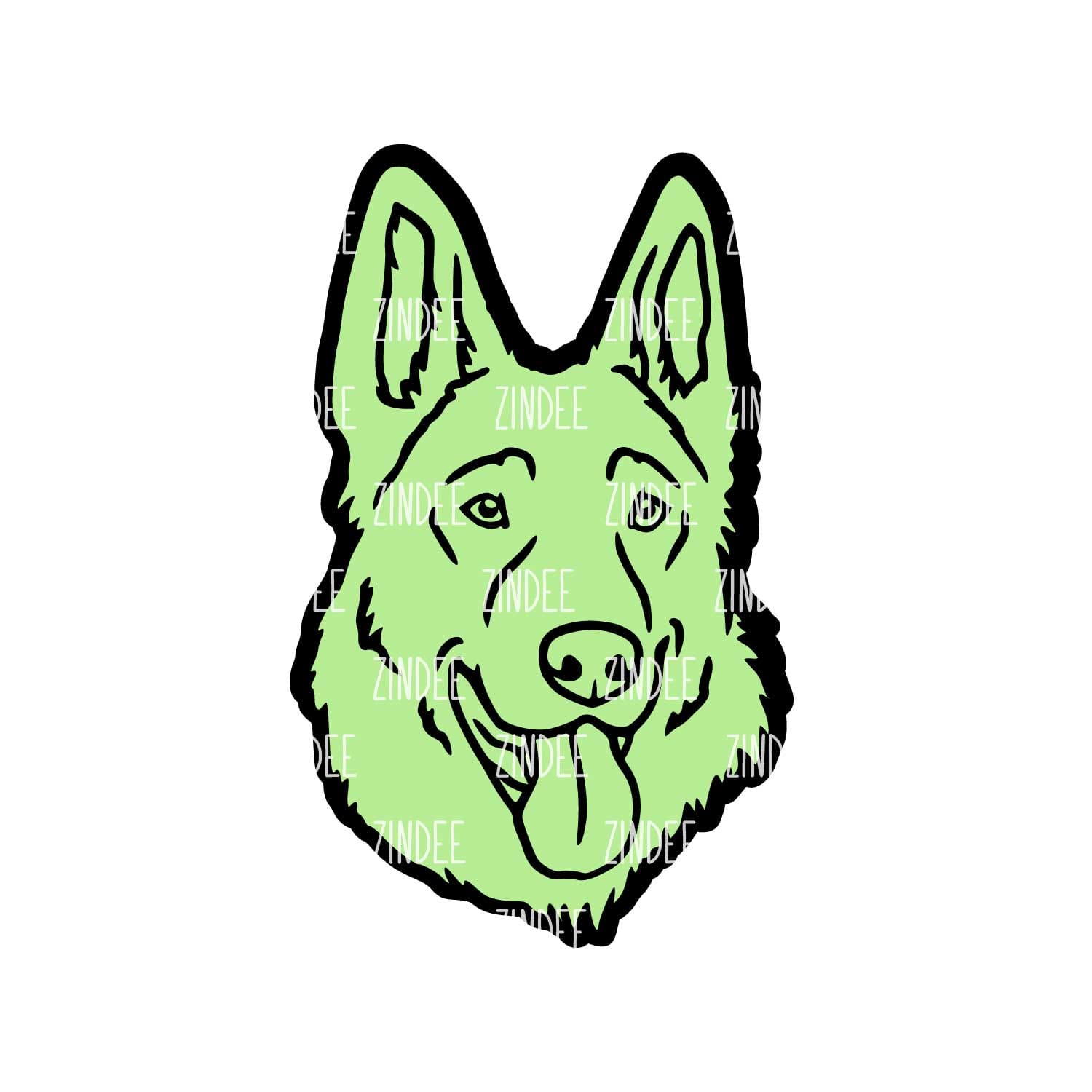 Alternative view of German Shepherd Head acrylic blank (3 inch)
