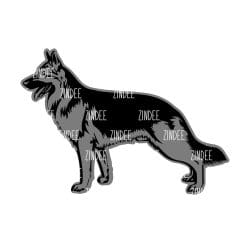Alternative view of German Shepherd acrylic blank (3 inch)