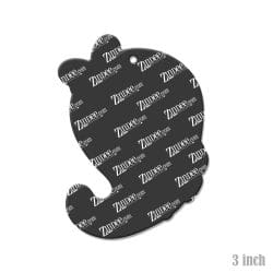 Alternative view of Ghost Coffee – Acrylic Keychain Blank (3") | Optional Sticker or UV DTF