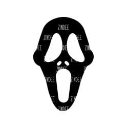 Ghost Face – Acrylic Keychain Blank (3") | Optional Sticker or UV DTF