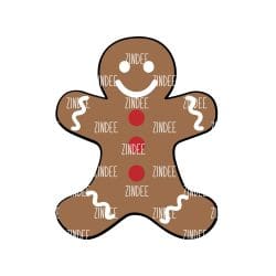 Alternative view of Gingerbread Cookie Charm 1 inch NO HOLE (10 Pack)