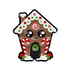 Gingerbread House – Acrylic Badge Reel Blank (2") No Hole | Optional Sticker or UV DTF