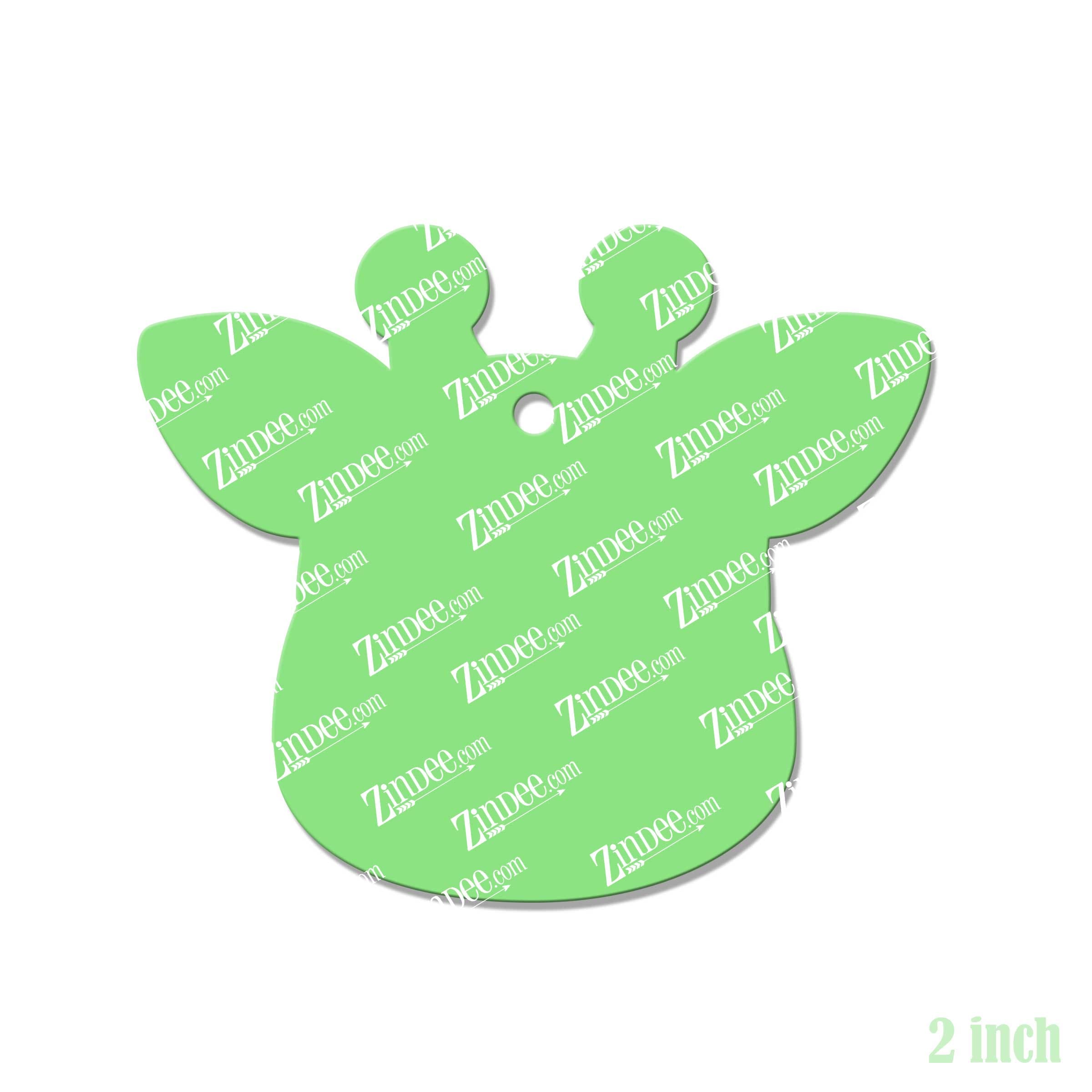 Alternative view of Giraffe with Glasses Acrylic Blank- Sticker- UV DTF (2 inch)