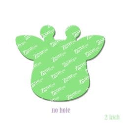 Alternative view of Giraffe with Glasses – Acrylic Badge Reel Blank (2") No Hole | Optional Sticker or UV DTF