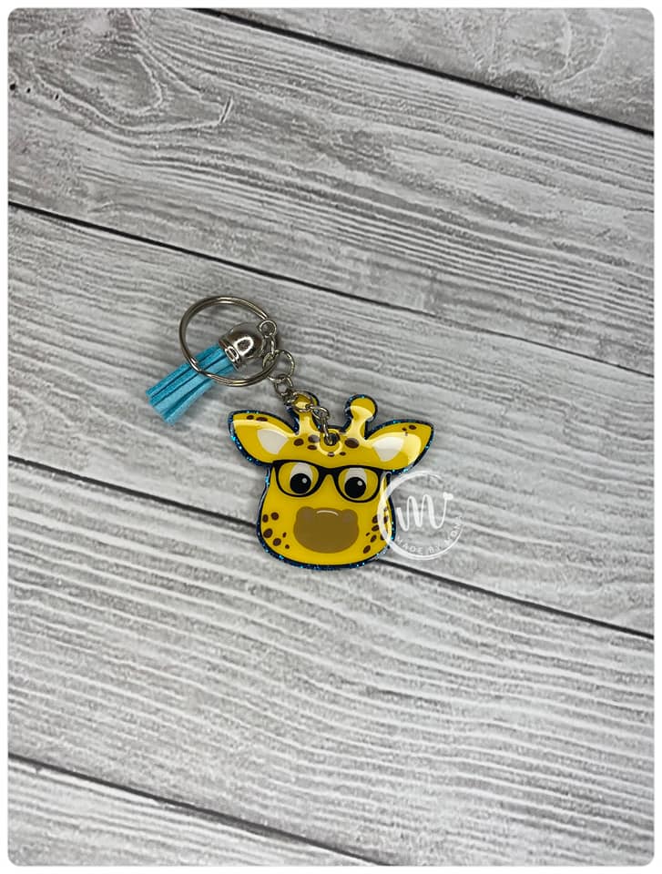 Giraffe with Glasses Acrylic Blank- Sticker- UV DTF (3 inch) - Image 3