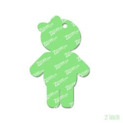 Alternative view of Girl Skeleton – Acrylic Keychain Blank (2") | Optional Sticker or UV DTF