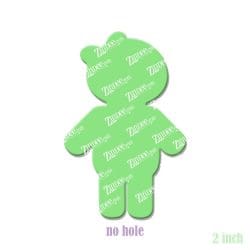 Alternative view of Girl Skeleton – Acrylic Badge Reel Blank (2") No Hole | Optional Sticker or UV DTF