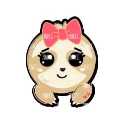 Girl Baby Sloth – Acrylic Badge Reel Blank (2") No Hole | Optional Sticker or UV DTF