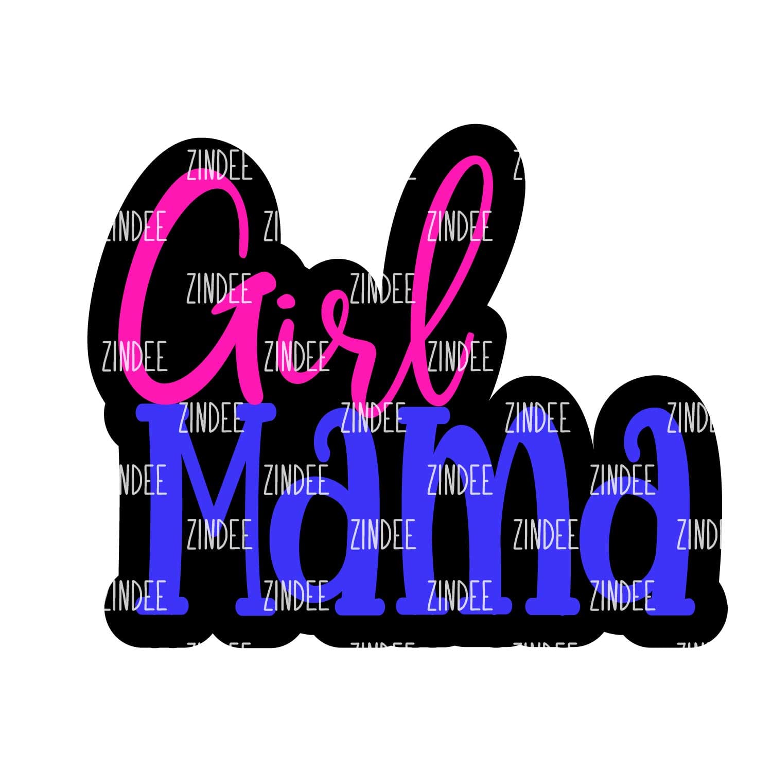 Girl Mama Acrylic Blank- Sticker- UV DTF (2 inch) NO HOLE