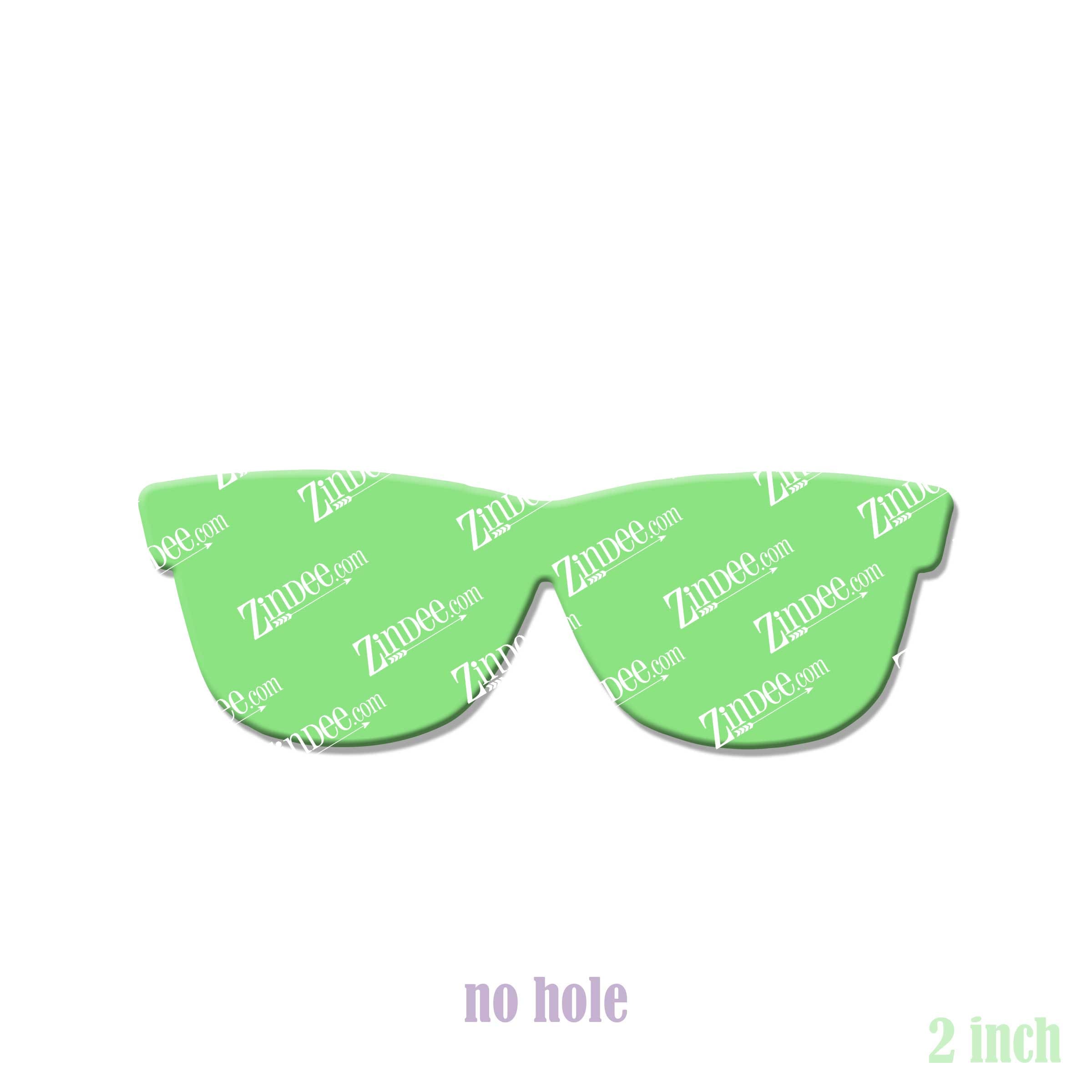 Alternative view of Glasses Acrylic Blank- Sticker- UV DTF (2 inch) NO HOLE