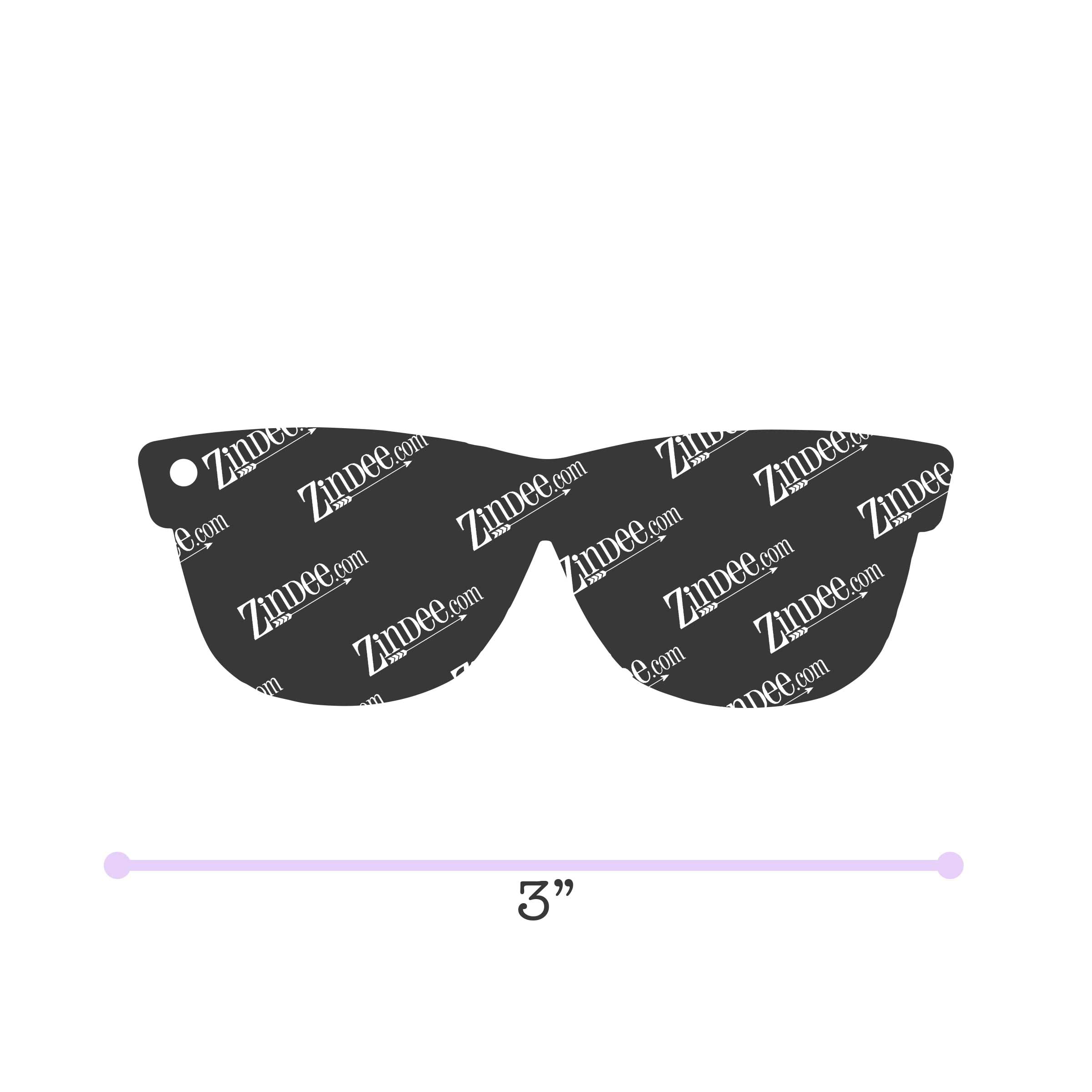 Alternative view of Glasses Acrylic Blank- Sticker- UV DTF (3 inch)