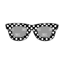 Glasses – Acrylic Badge Reel Blank (2") No Hole | Optional Sticker or UV DTF