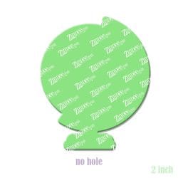 Alternative view of Globe – Acrylic Badge Reel Blank (2") No Hole | Optional Sticker or UV DTF