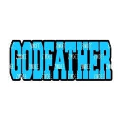 Alternative view of Godfather (word) acrylic blank (2 inch) NO HOLE (5 piece minimum)
