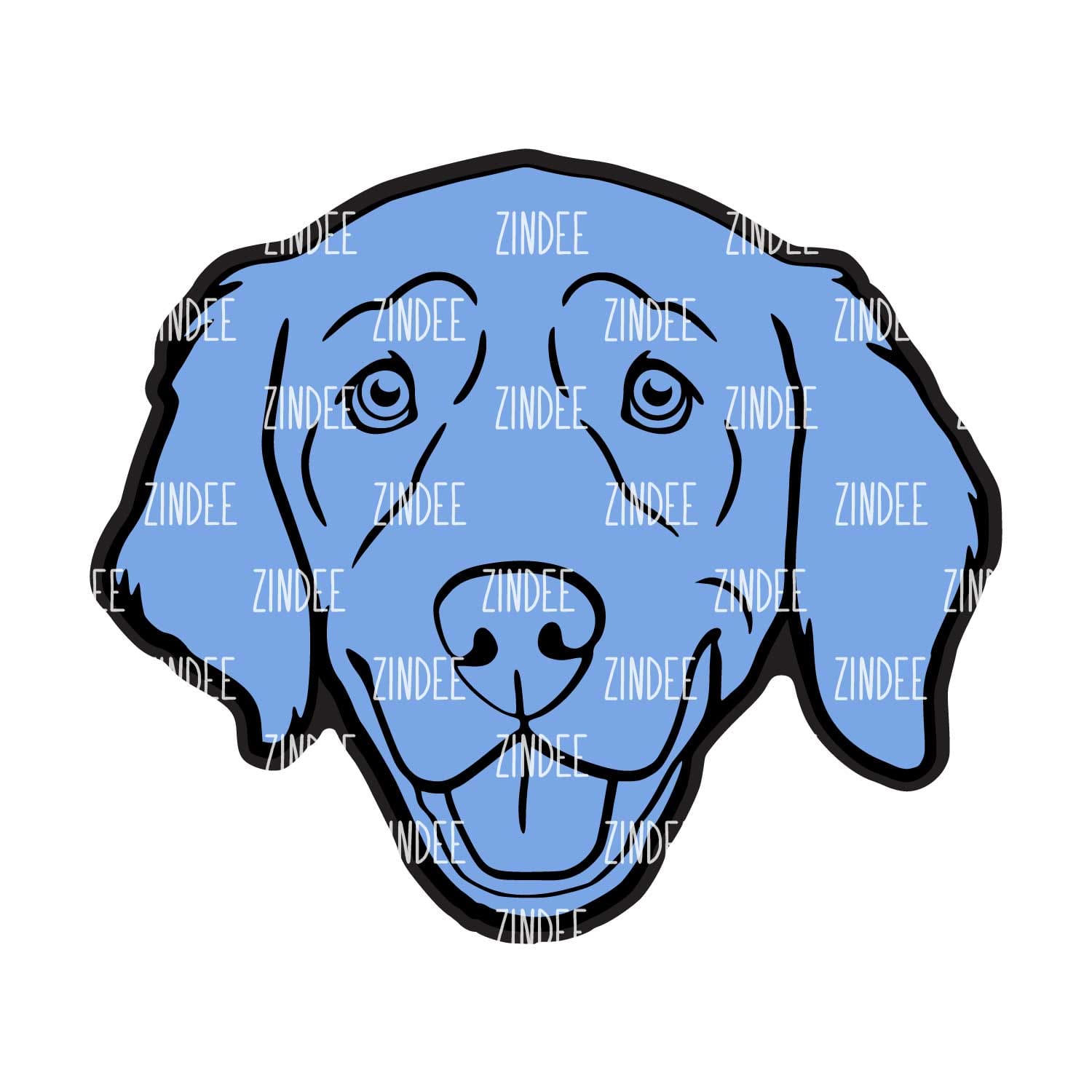 Alternative view of Golden Retriever Head acrylic blank (3 inch)