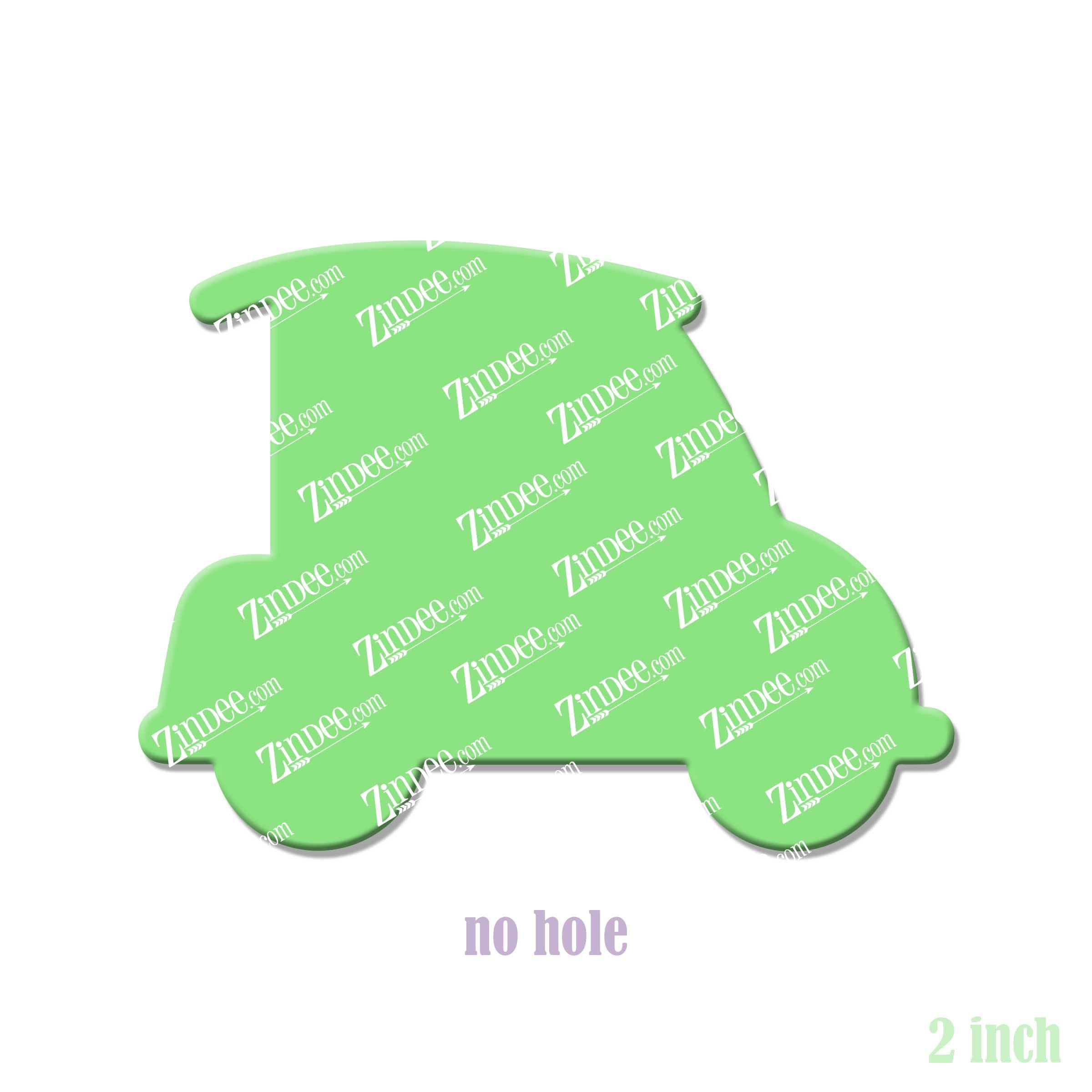 Alternative view of Golf Cart Acrylic Blank- Sticker- UV DTF (2 inch) NO HOLE