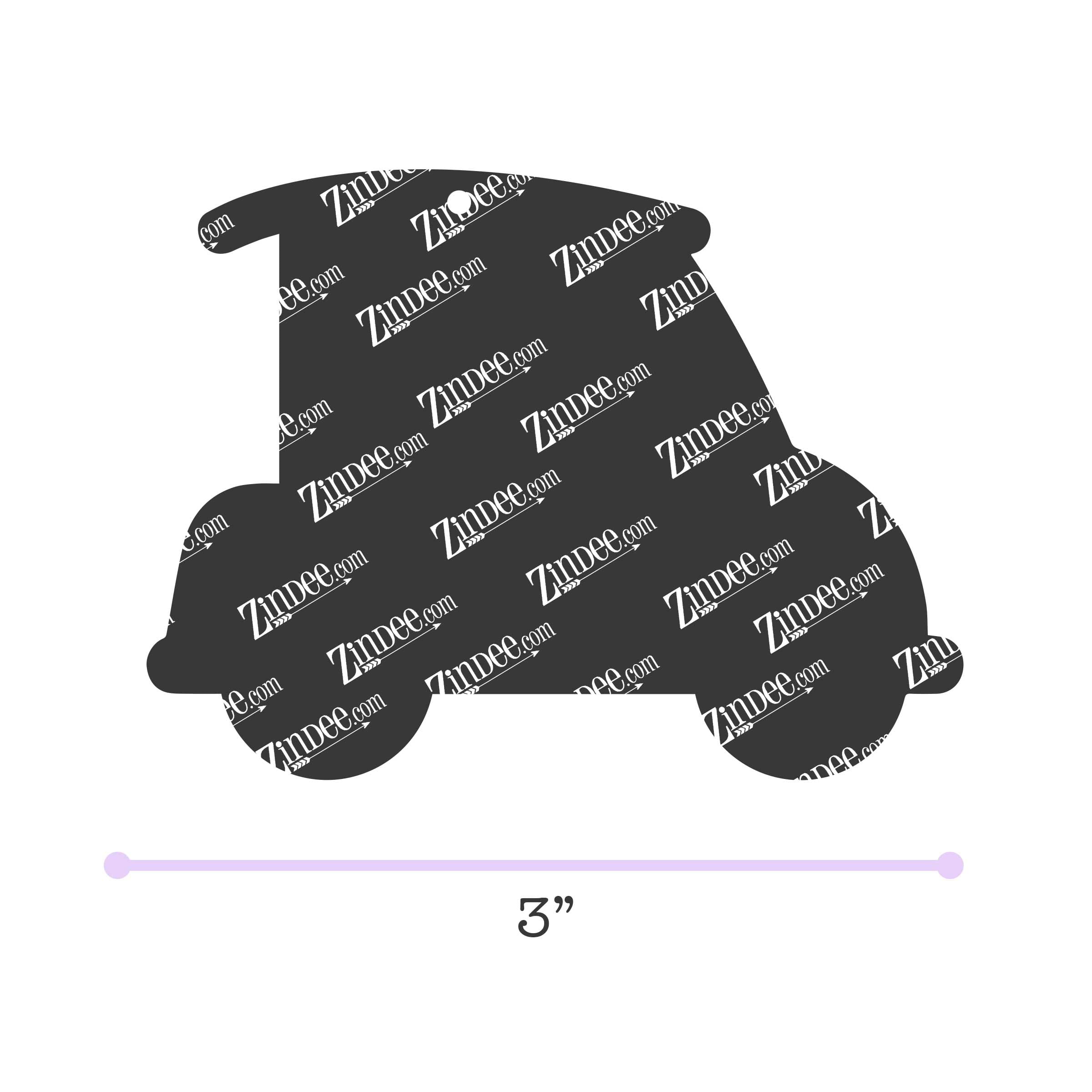 Alternative view of Golf Cart Acrylic Blank- Sticker- UV DTF (3 inch)