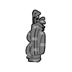 Alternative view of Golf Bag acrylic blank (3 inch)