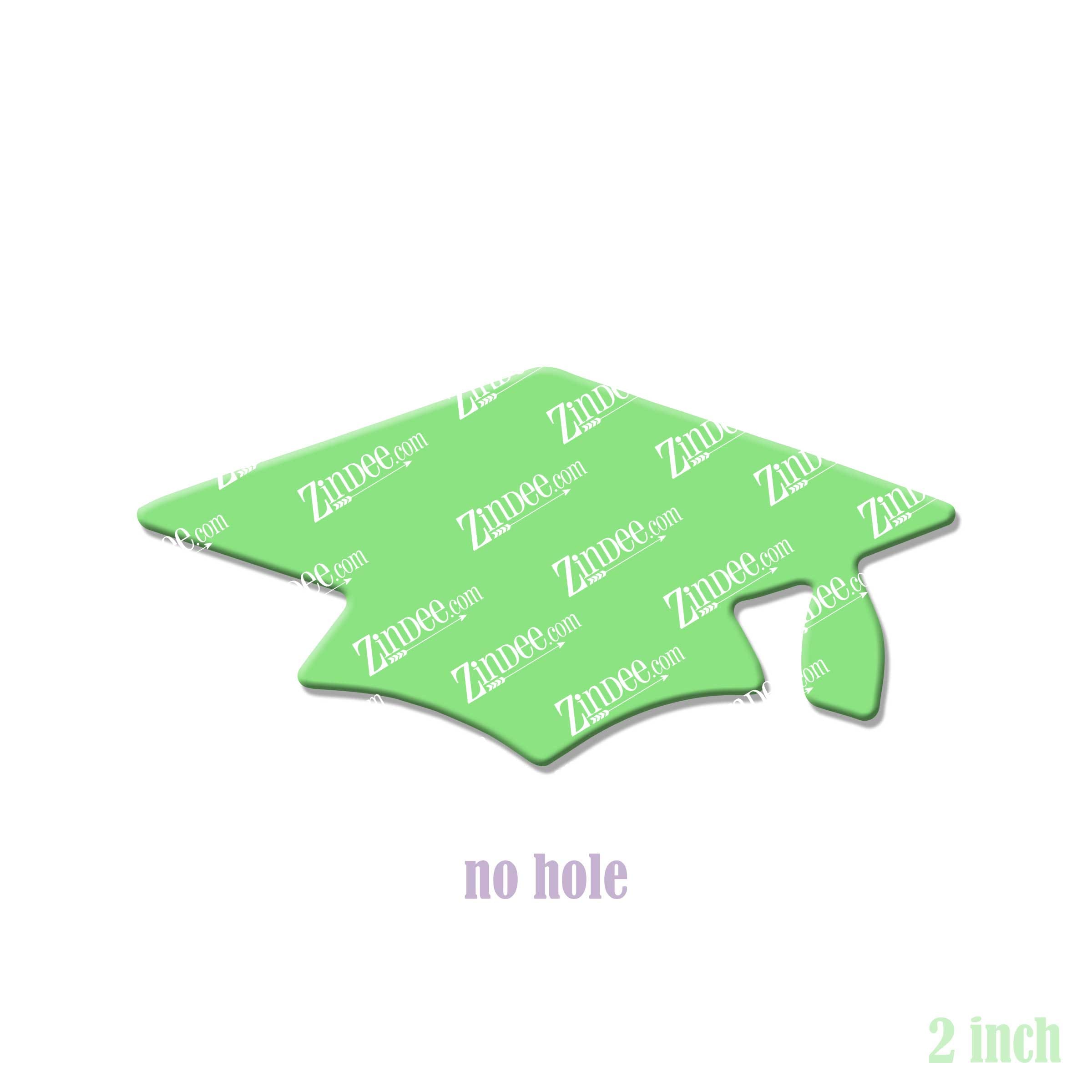 Alternative view of Grad Cap Acrylic Blank- Sticker- UV DTF (2 inch) NO HOLE