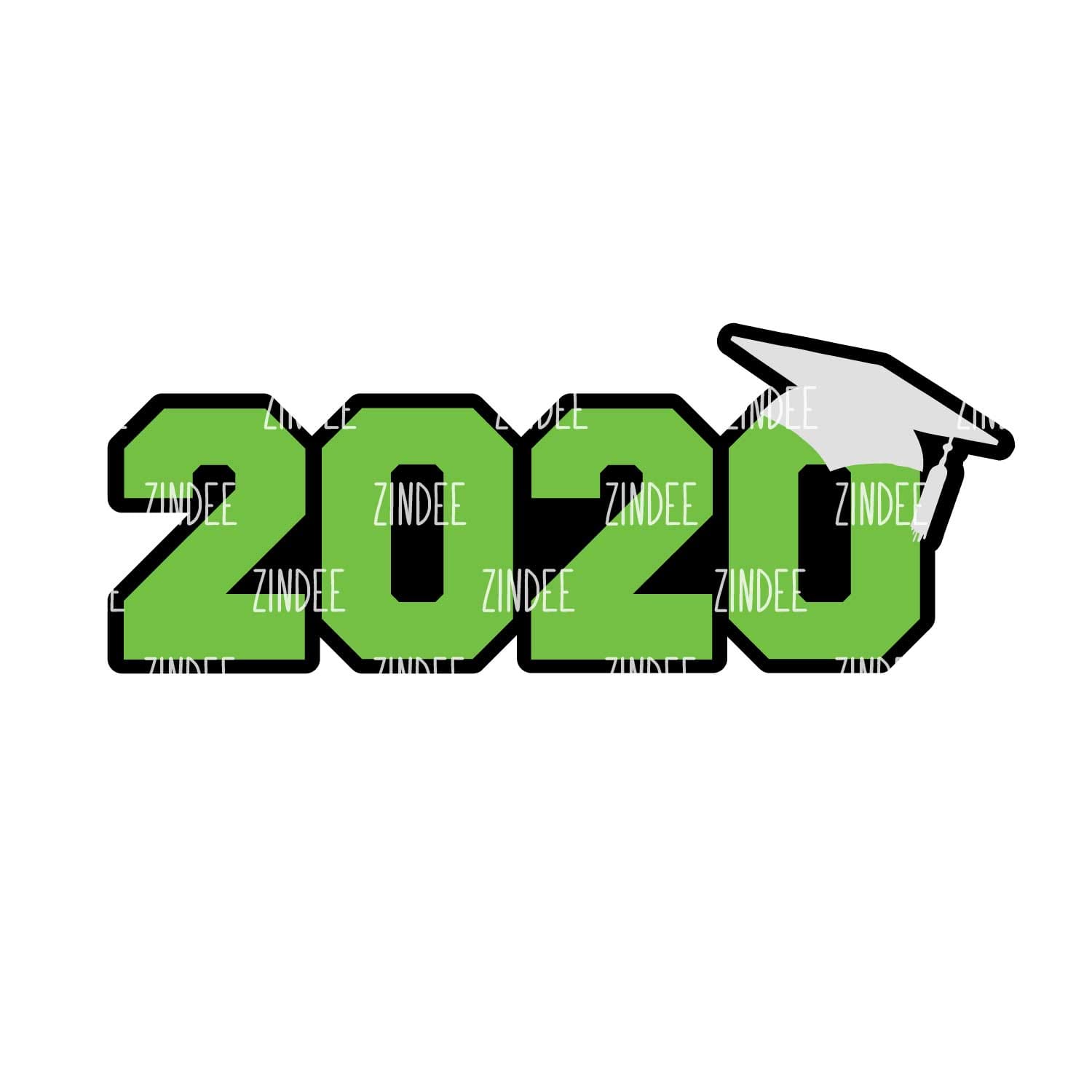 Grad Cap 2020 acrylic blank (2 inch) NO HOLE (10 PIECE MINIMUM) - Image 2