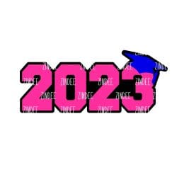 Alternative view of Grad Cap 2023 acrylic blank (3 inch)