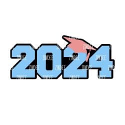 Alternative view of Grad Cap 2024 acrylic blank (2 inch) NO HOLE