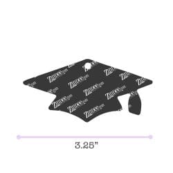 Alternative view of Grad Cap – Acrylic Keychain Blank (3") | Optional Sticker or UV DTF