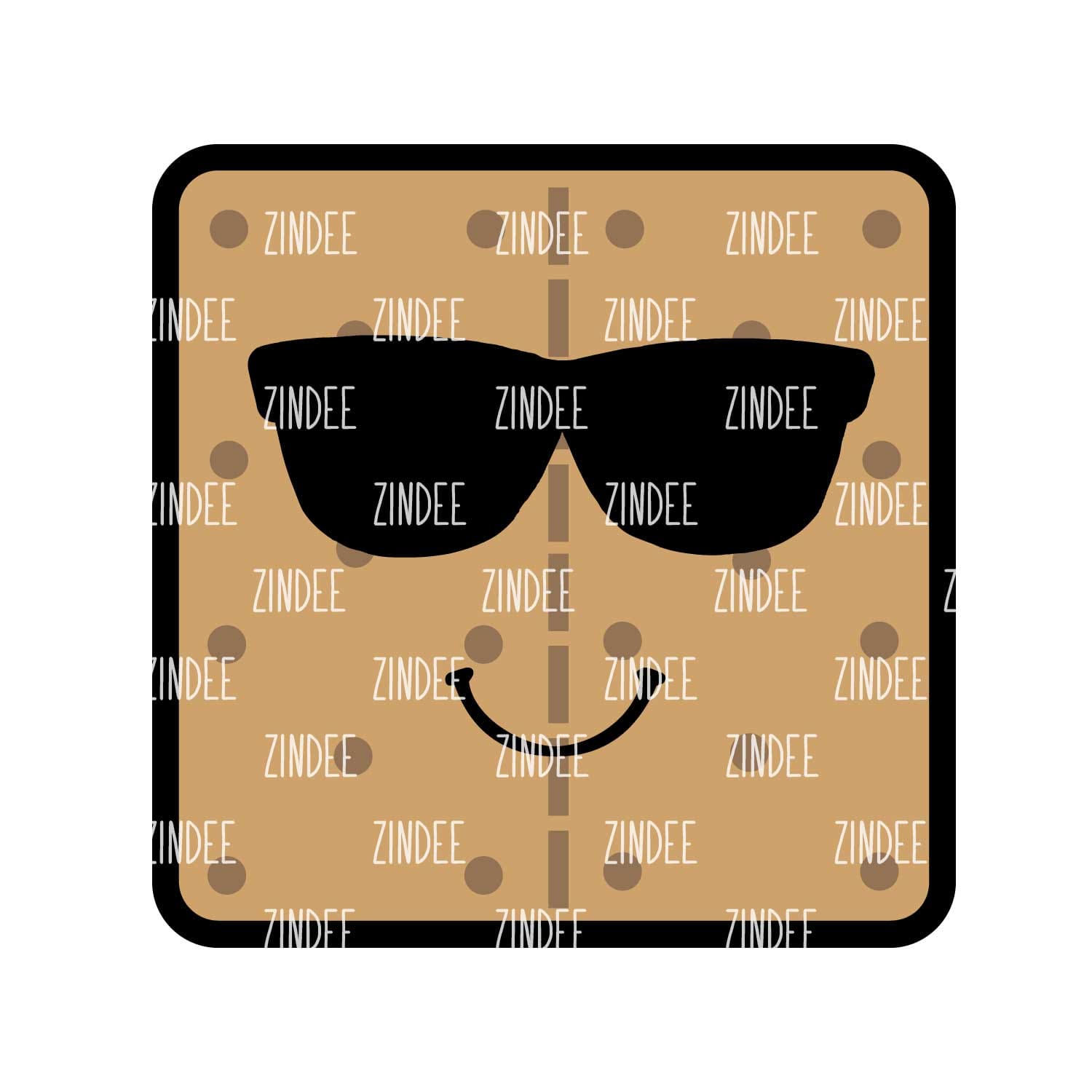 Alternative view of Graham Cracker acrylic blank (3 inch) (5 piece minimum)