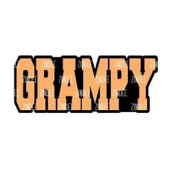 Alternative view of Grampy (word) acrylic blank (3 inch) (5 piece minimum)