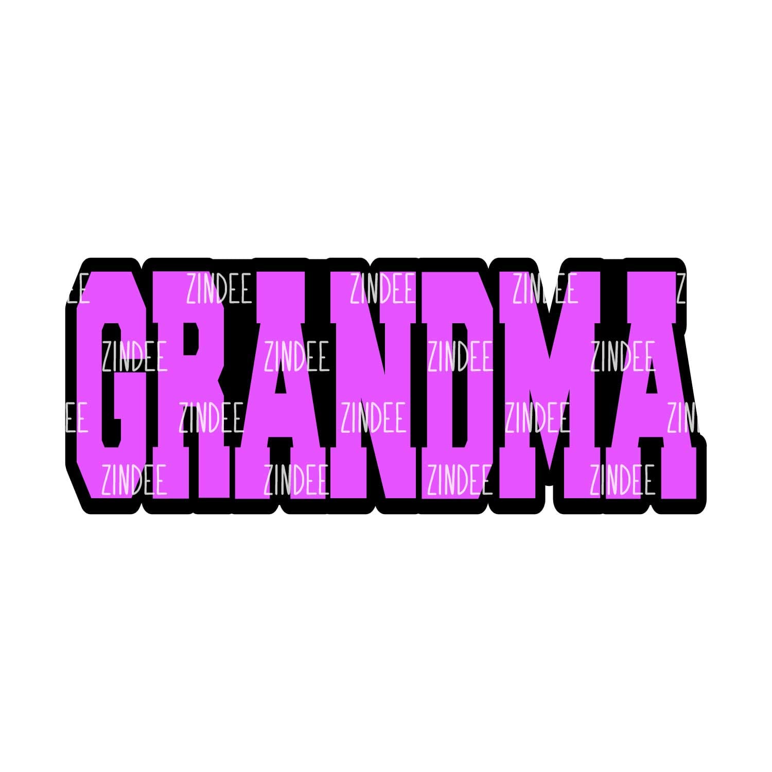 Grandma (word) Acrylic Blank- Sticker- UV DTF (3 inch)