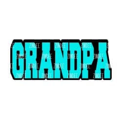 Alternative view of Grandpa (word) acrylic blank (3 inch)