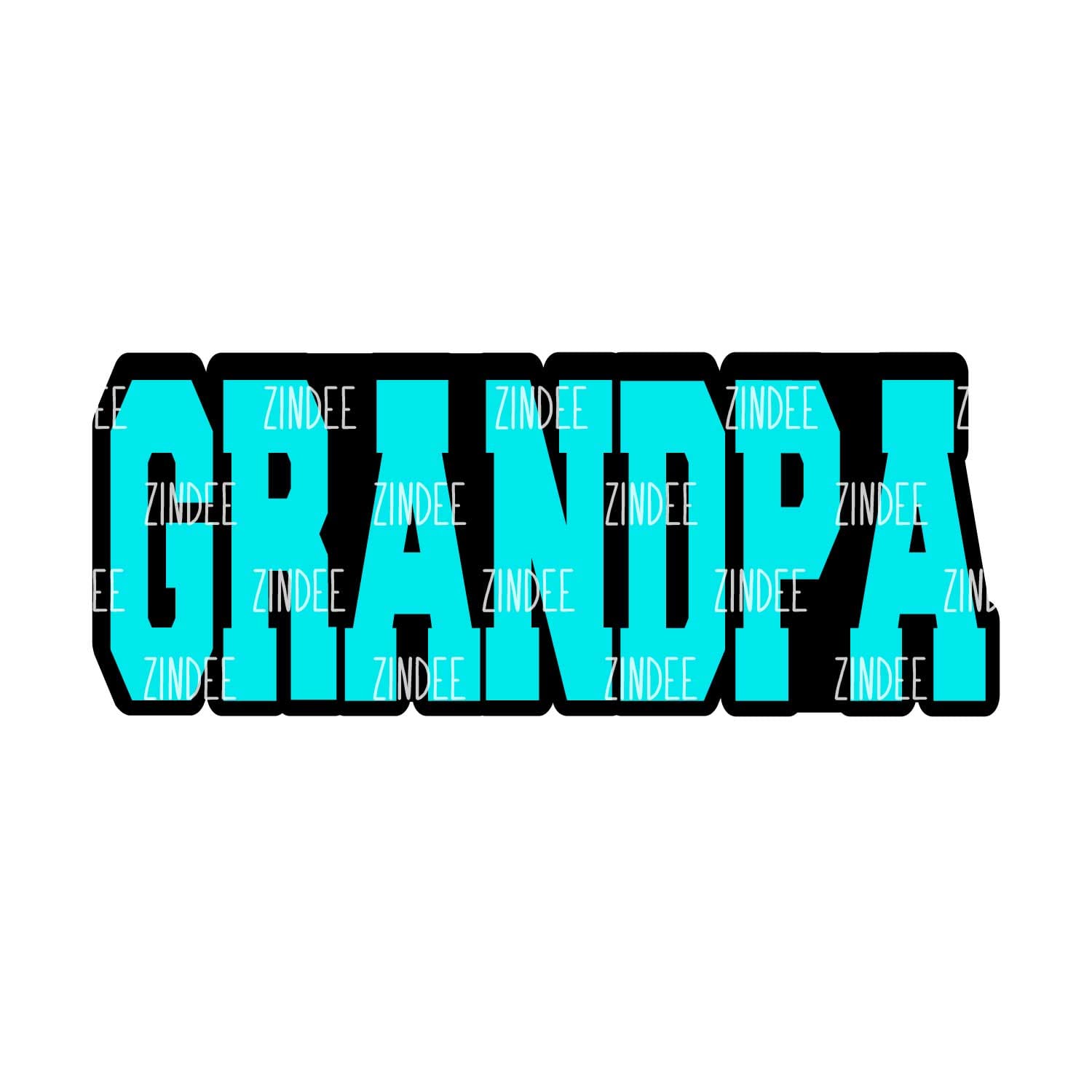 Alternative view of Grandpa (word) acrylic blank (3 inch)