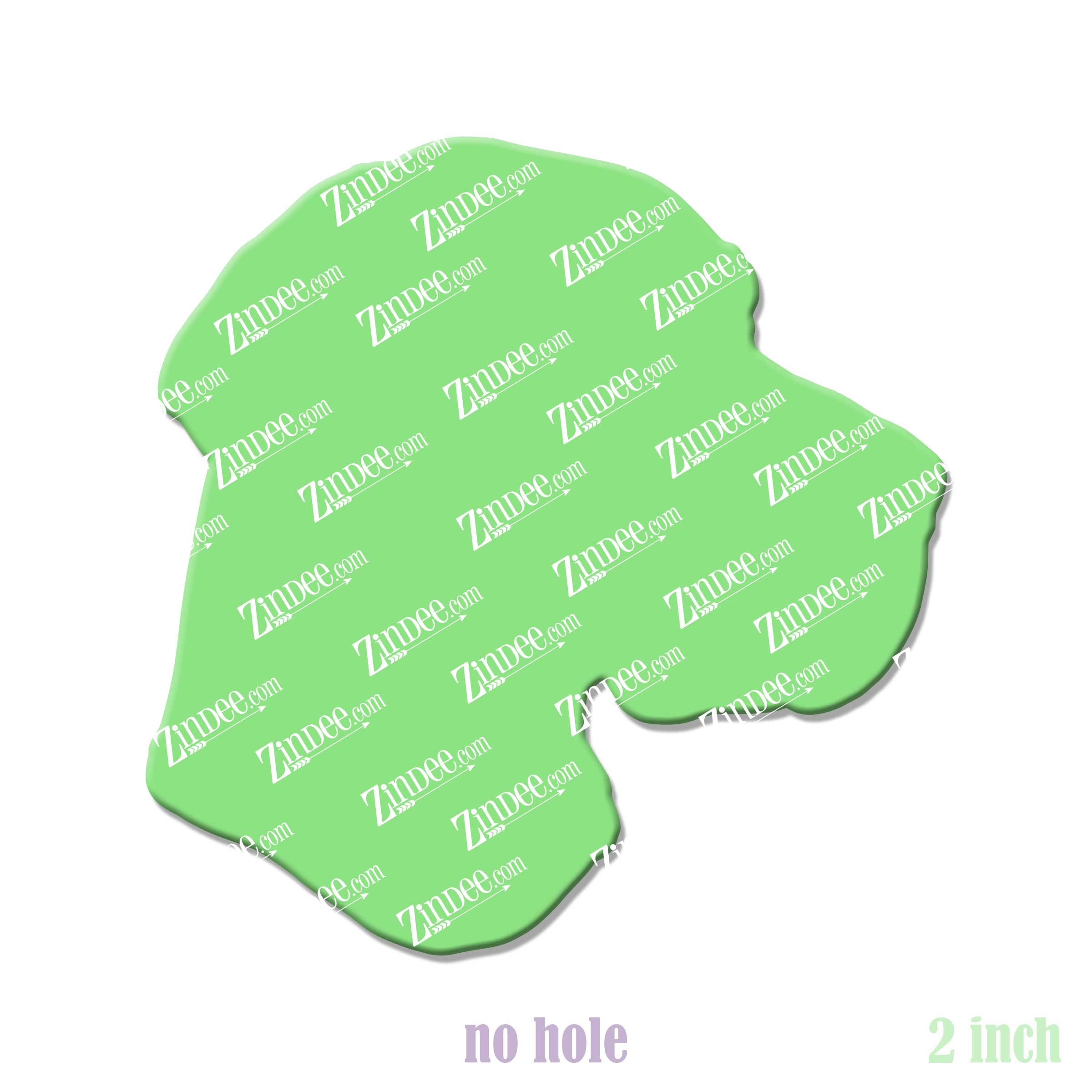 Great Dane Head Floppy Ears acrylic blank (2 inch) NO HOLE