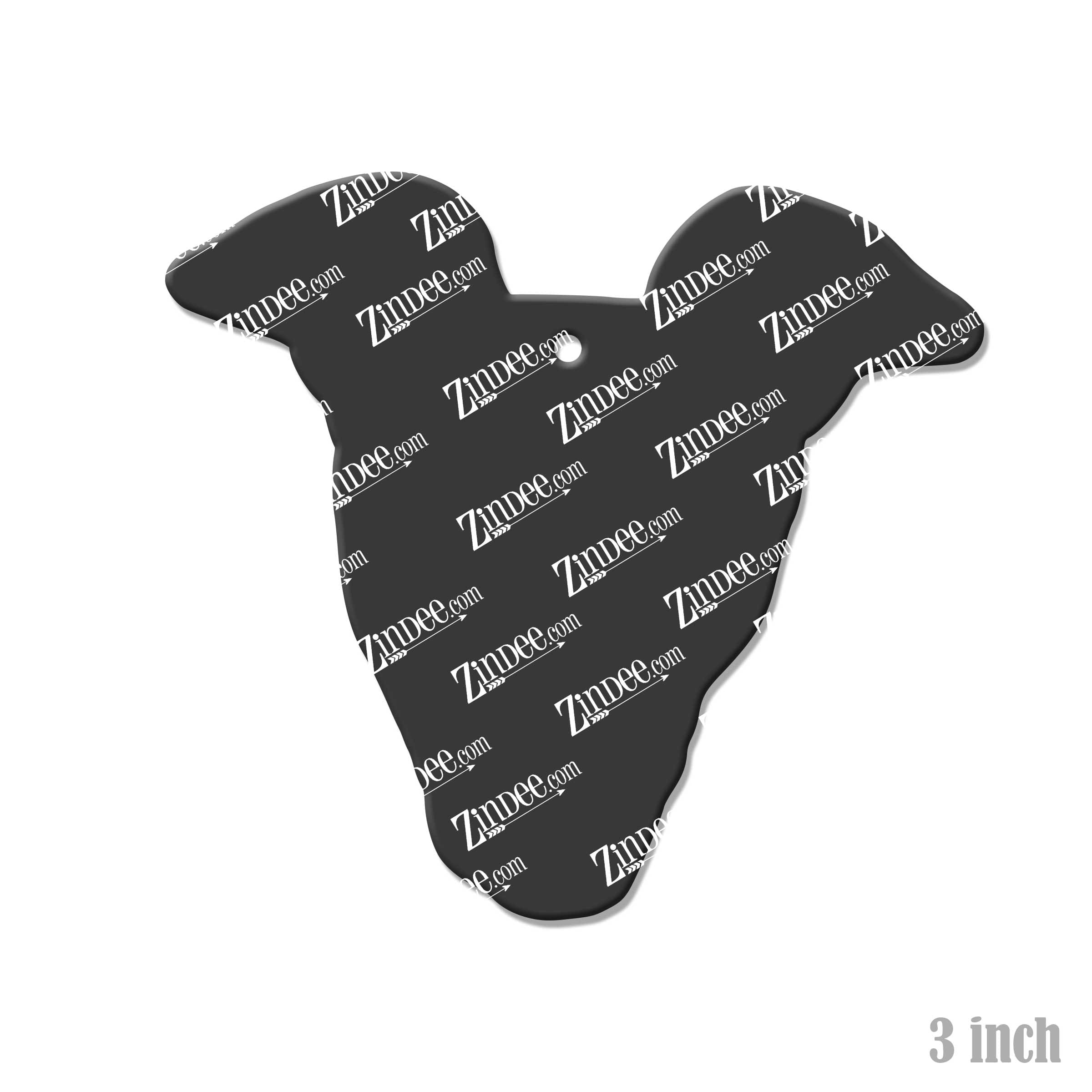 Greyhound Head acrylic blank (3 inch) (5 piece minimum)