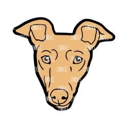 Alternative view of Greyhound Head acrylic blank (3 inch) (5 piece minimum)