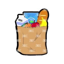 Grocery Sack – Acrylic Badge Reel Blank (2") No Hole | Optional Sticker or UV DTF