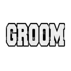 Groom (word) – Acrylic Keychain Blank (3") | Optional Sticker or UV DTF